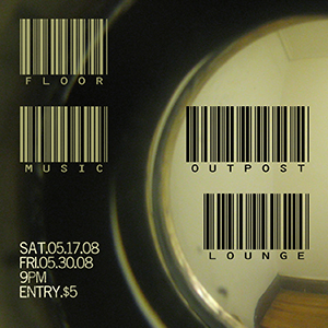 [A cropped image of the flier for Noise Floor Music’s 2008 Outpost Lounge performance.] 